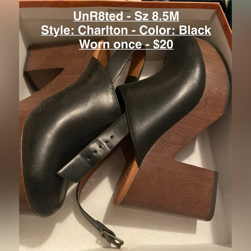 Brand/UnR8ted - disregard price on pic 
Woman’s Sz 8.5M (USA) 
Worn once -  $12